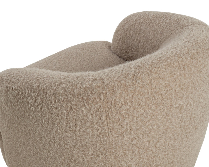 Fuwari Swivel Lounge Chair - Macio Shearling