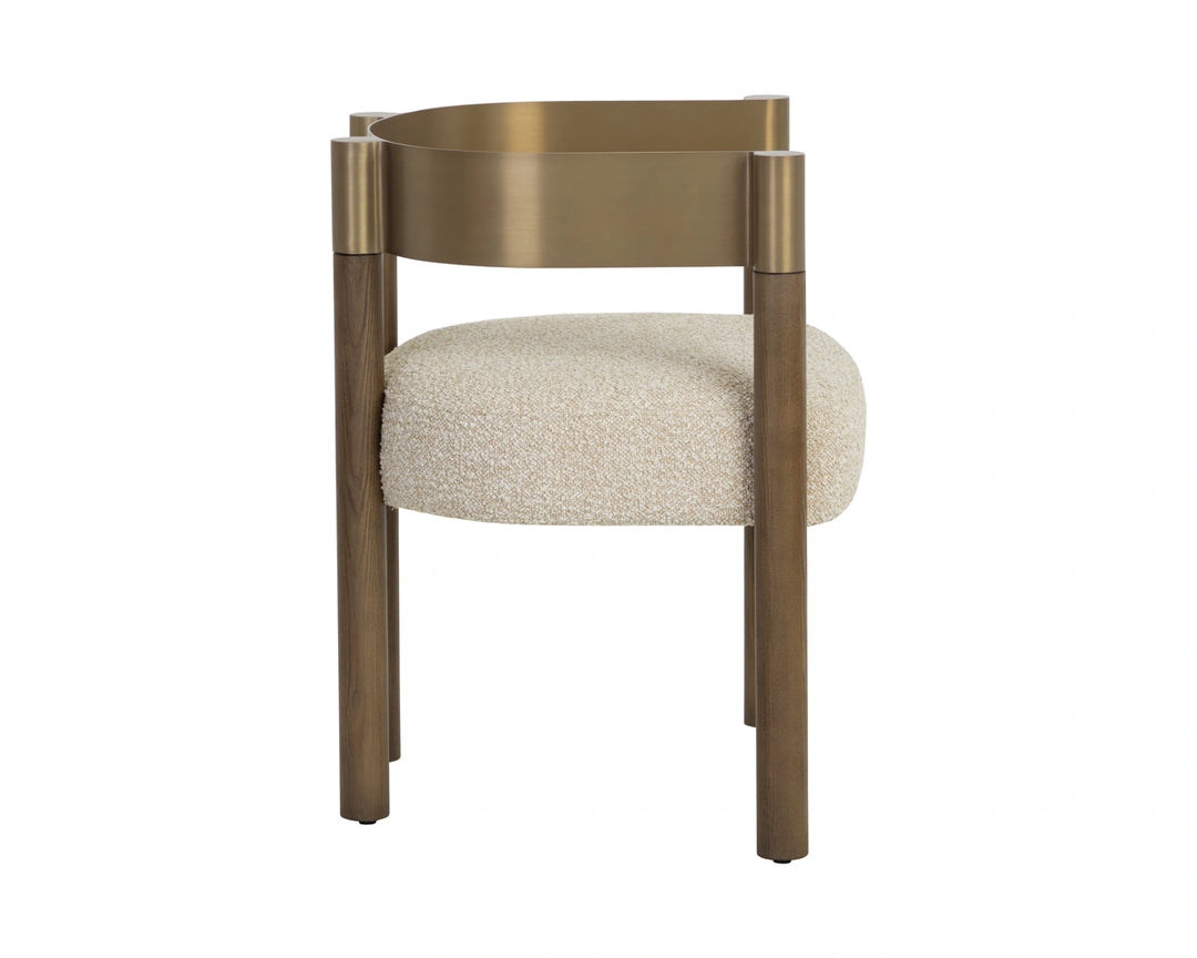 Manolo Dining Armchair - Santa Cruz Oatmeal