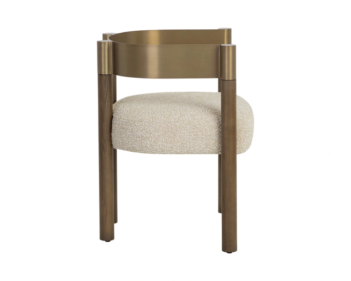 Manolo Dining Armchair - Santa Cruz Oatmeal
