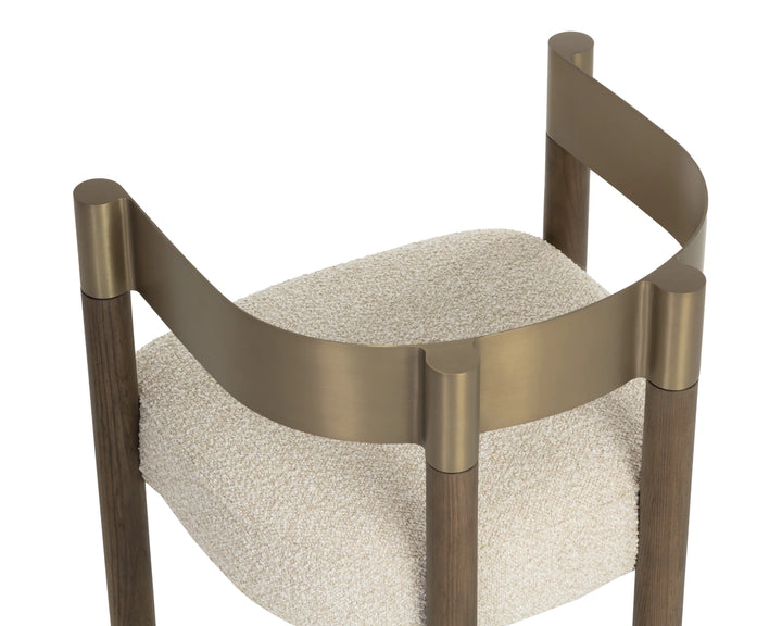 Manolo Dining Armchair - Santa Cruz Oatmeal