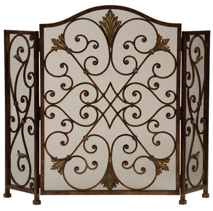 Rockefeller 3-Panel Fireplace Screen - AmericanHomeFurniture