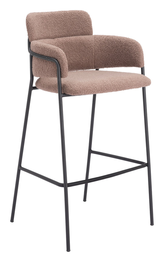 Zuo Marcel Barstool (Set of 2) Brown BAR STOOLS + COUNTER STOOLS