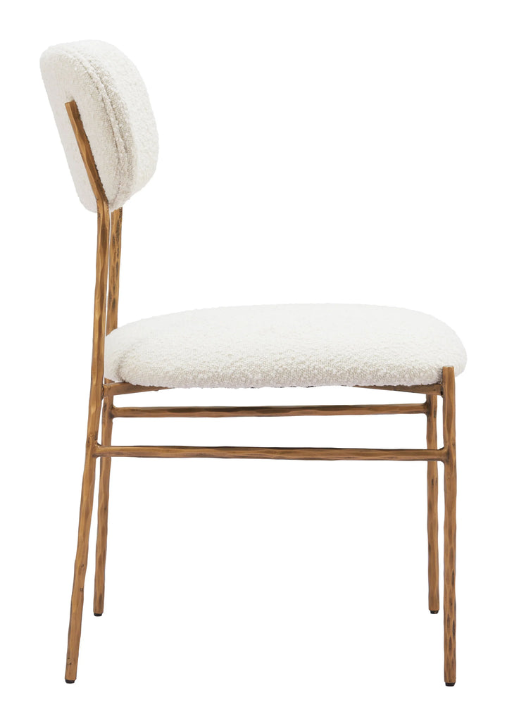 Sydhavnen Dining Chair Cream & Gold - AmericanHomeFurniture