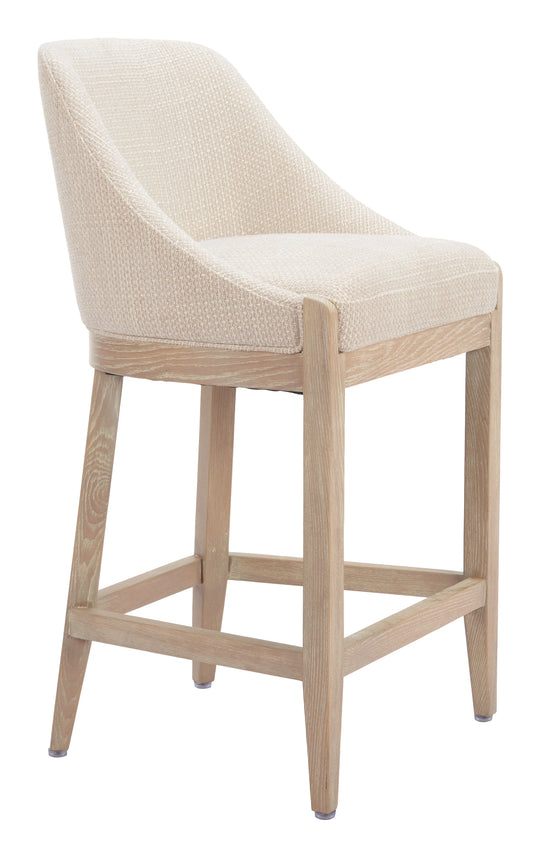 Zuo Calmo Counter Stool Beige BAR STOOLS + COUNTER STOOLS