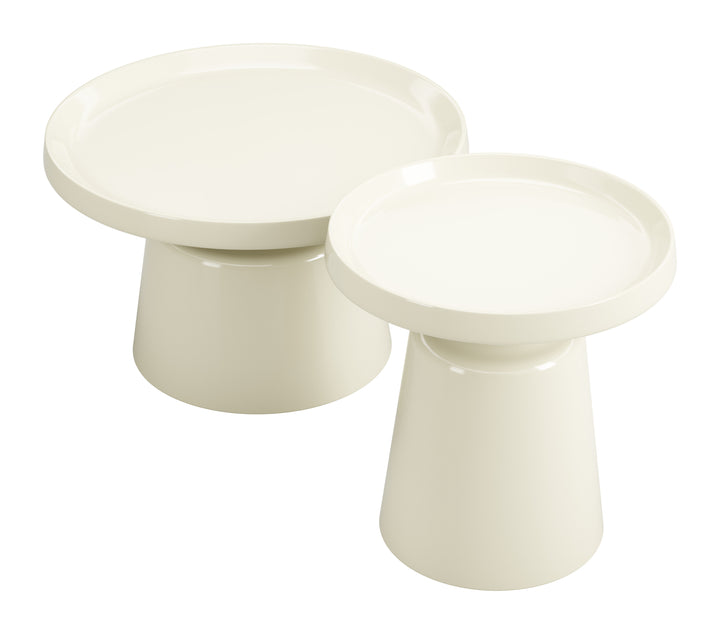 Beurre Coffee Table Set (2-Piece) Ivory