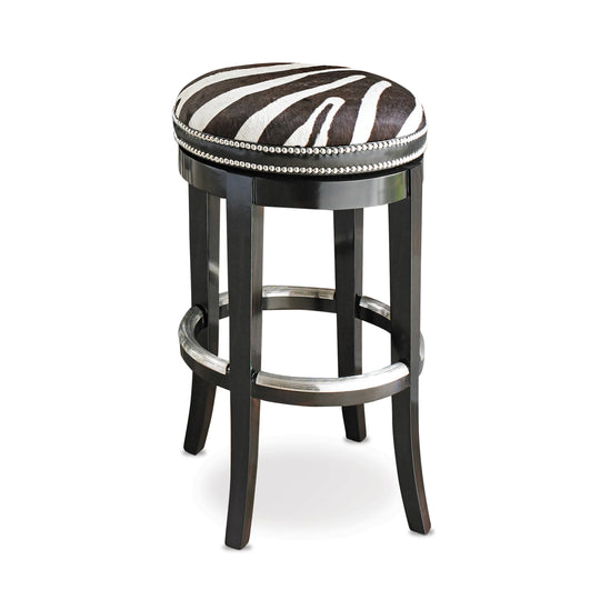 Ambella Home Zebrano Swivel Backless Counter Stool BAR STOOLS + COUNTER STOOLS