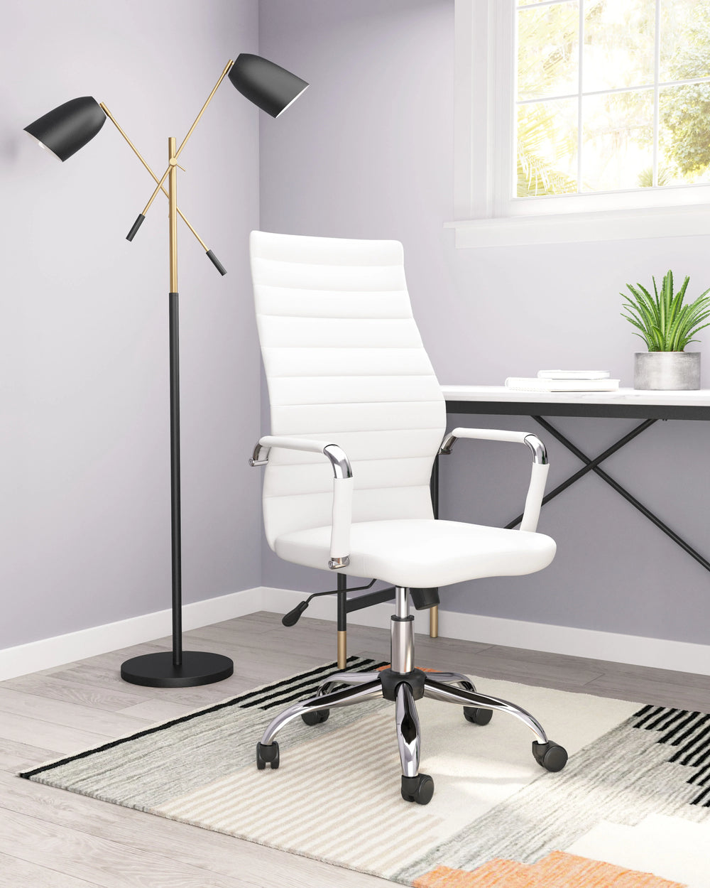 Primero Office Chair White - AmericanHomeFurniture