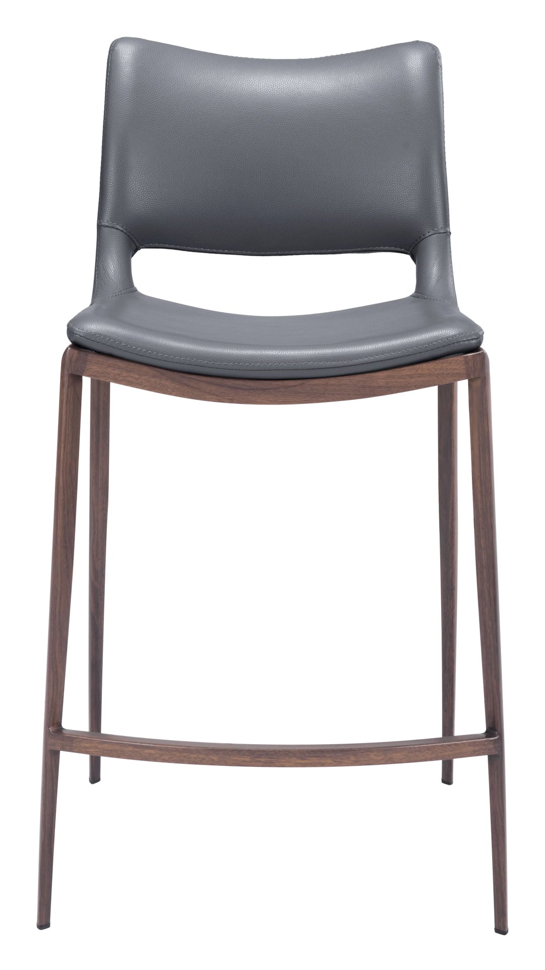 Ace Counter Stool (Set of 2) Dark Gray & Walnut - AmericanHomeFurniture