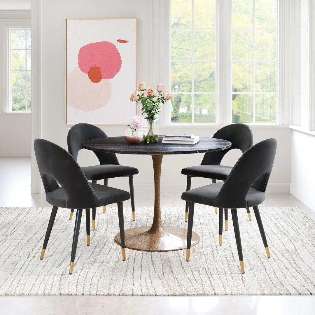 Menlo Dining Chair (Set of 2) Black - AmericanHomeFurniture