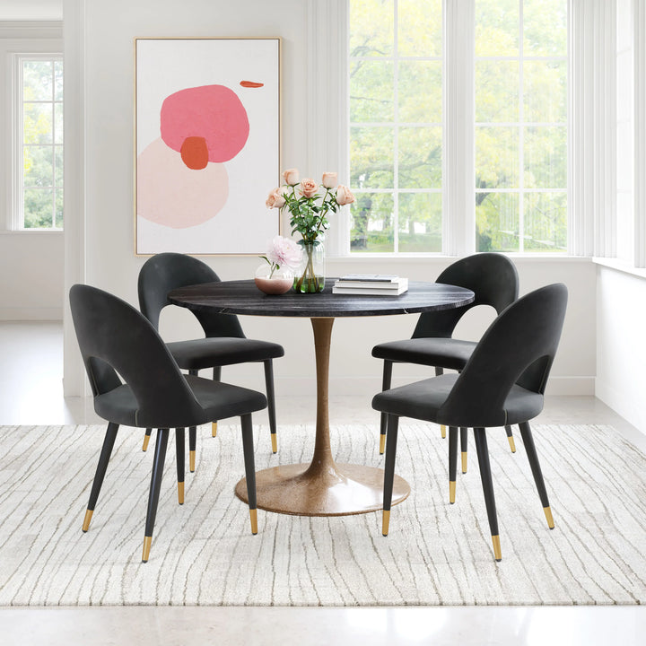 Menlo Dining Chair (Set of 2) Black - AmericanHomeFurniture