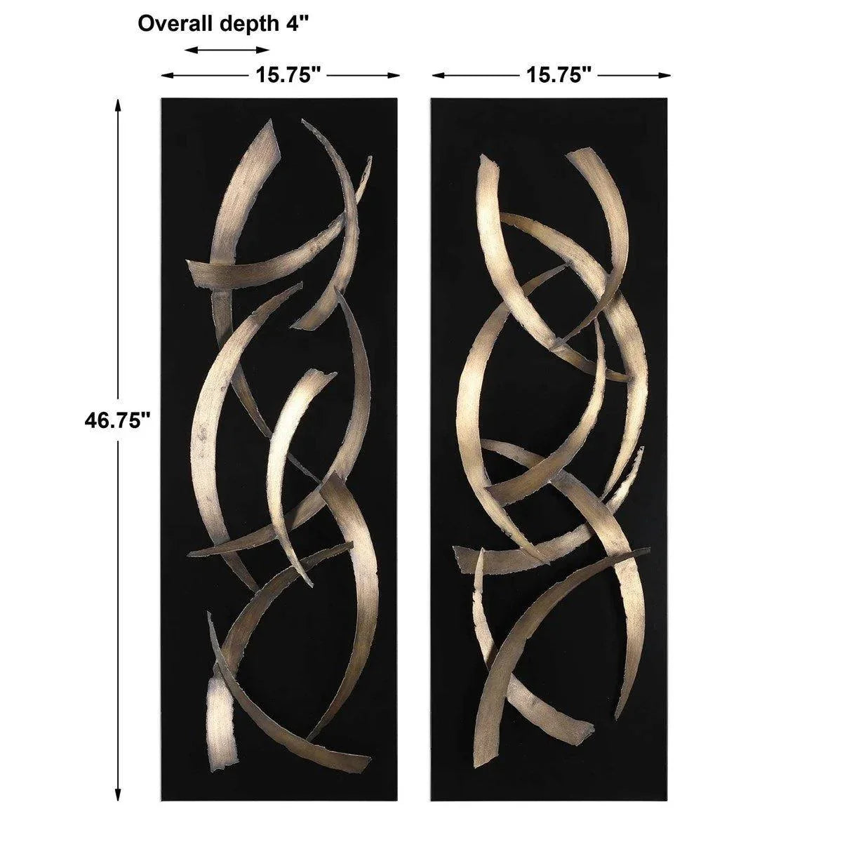 Uttermost BRUSHSTROKES METAL WALL PANELS SET OF 2 WALL ART