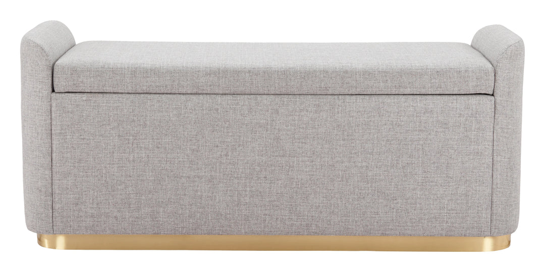 Dobo Storage Bench Gray - AmericanHomeFurniture