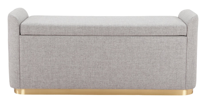 Dobo Storage Bench Gray - AmericanHomeFurniture