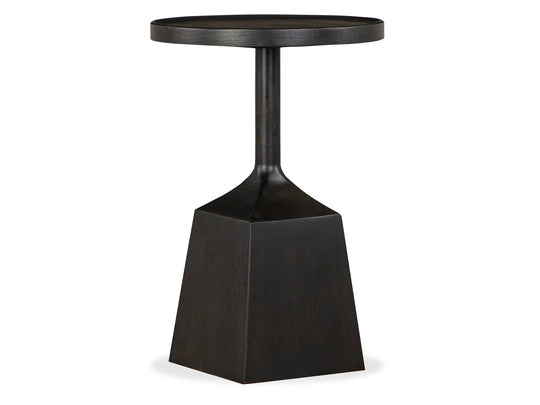 Lindon Coffee Bean Round Pedestal Accent End Table - T5570-30D