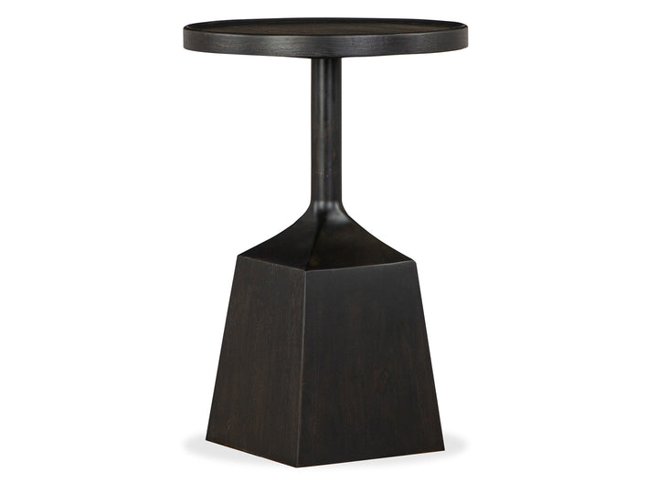 Lindon Coffee Bean Round Pedestal Accent End Table - T5570-30D