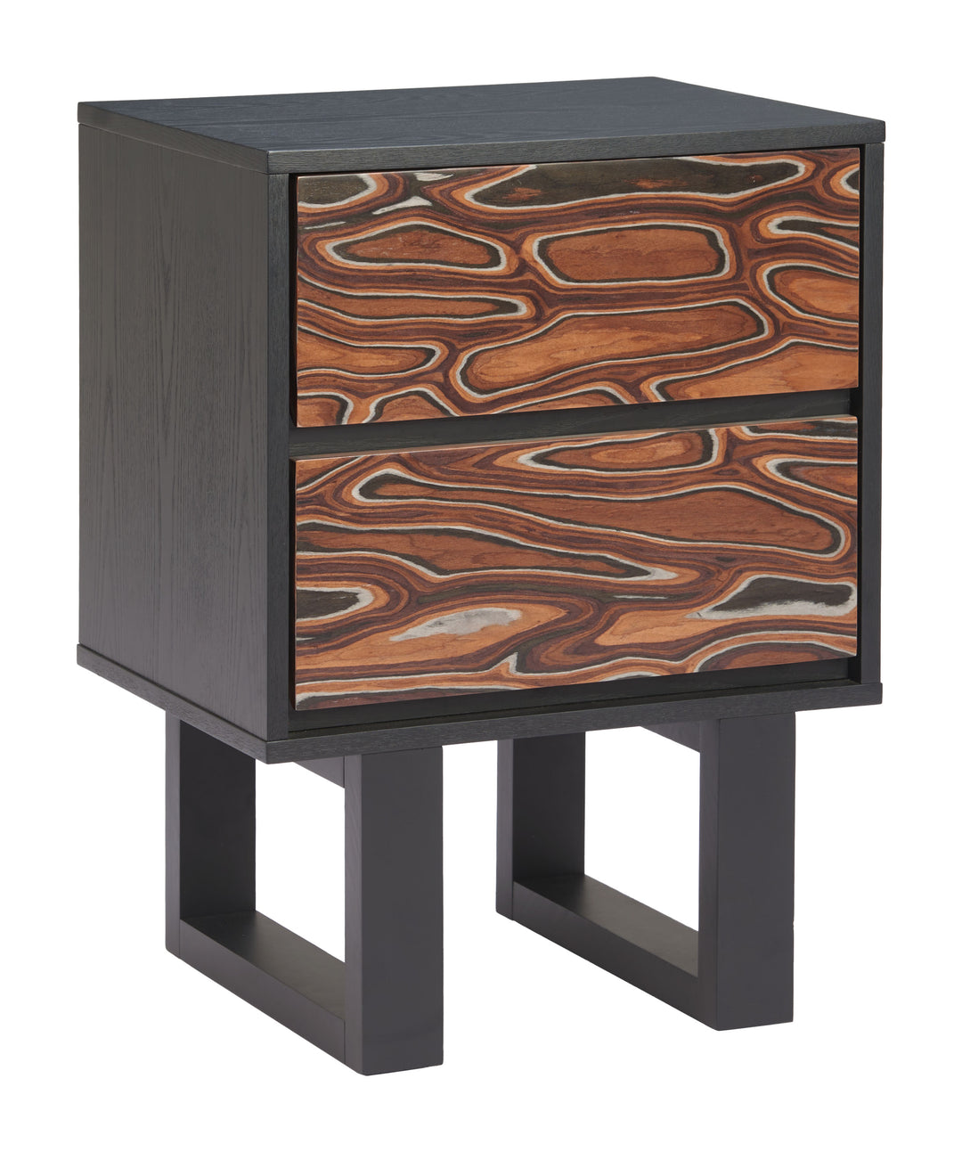 Aremi Nightstand Brown & Black - 110636