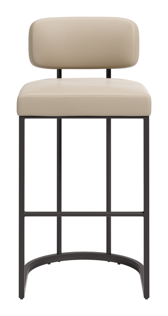 Velar Barstool (Set of 2) Beige & Gray - 111184