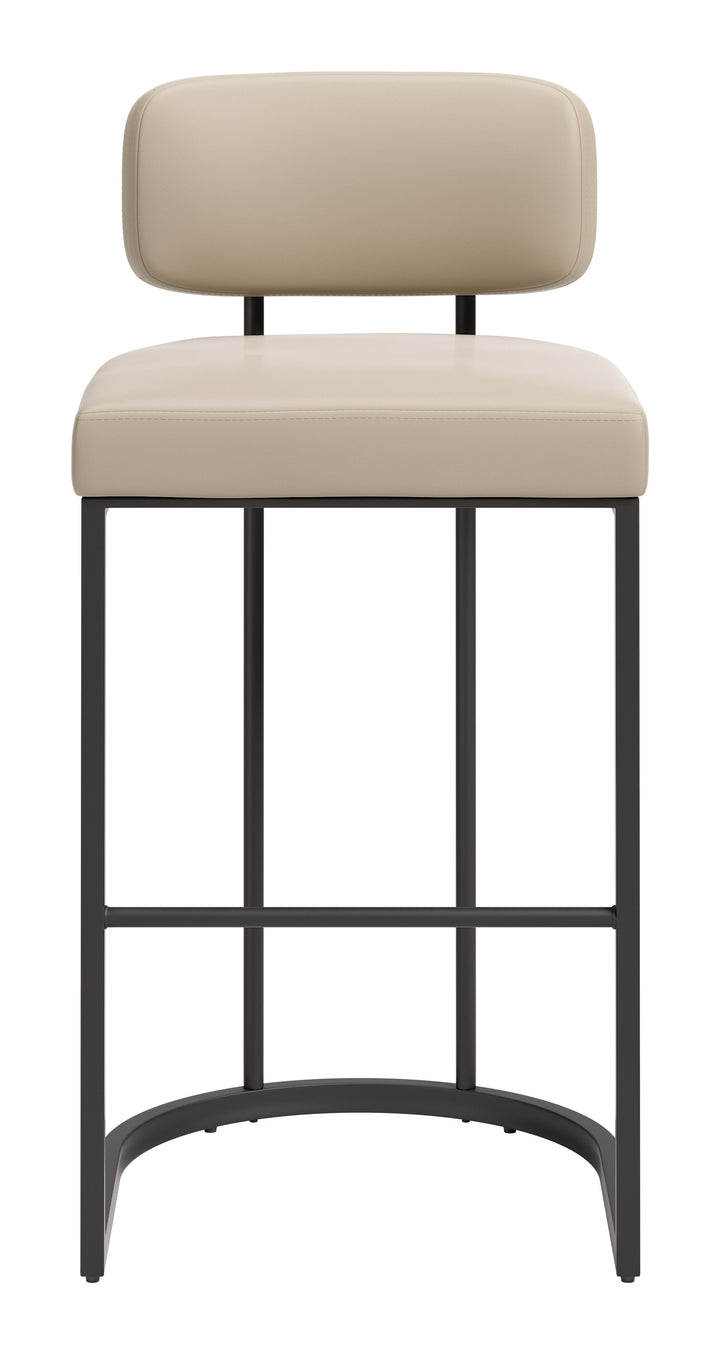 Velar Barstool (Set of 2) Beige & Gray