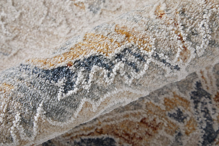 Rectangle/5' x 7'6"/Beige/Blue