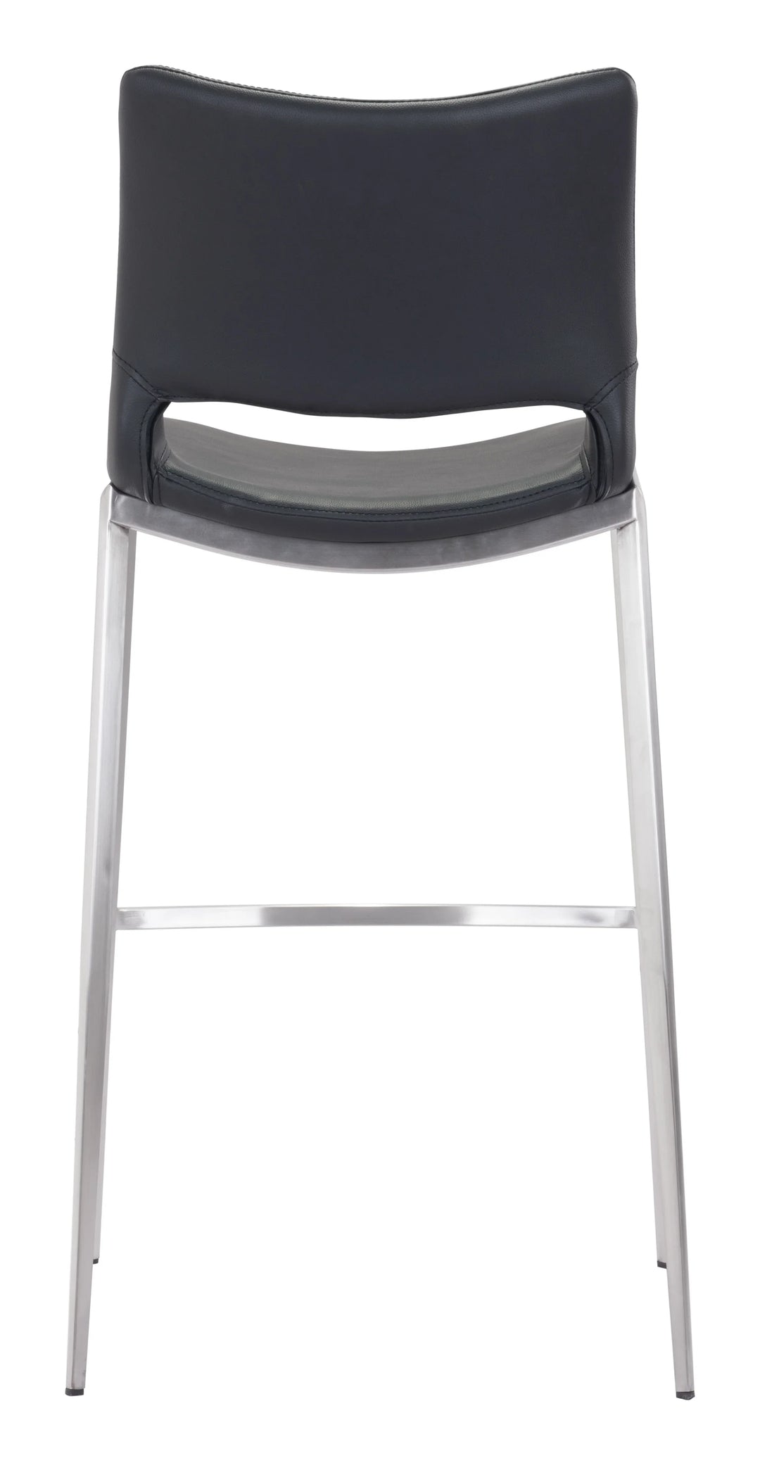 Ace Barstool (Set of 2) Black & Silver - AmericanHomeFurniture