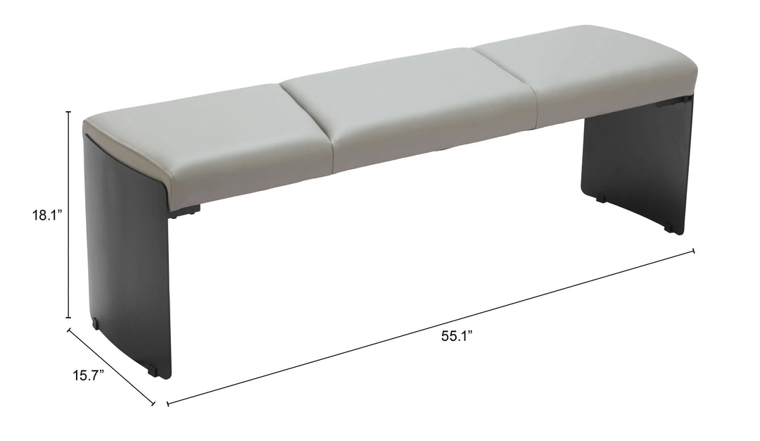 Mur Bench Gray - AmericanHomeFurniture