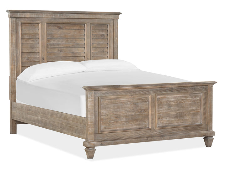 Lancaster Dovetail Grey Queen Shutter Panel Bed - B4352-55