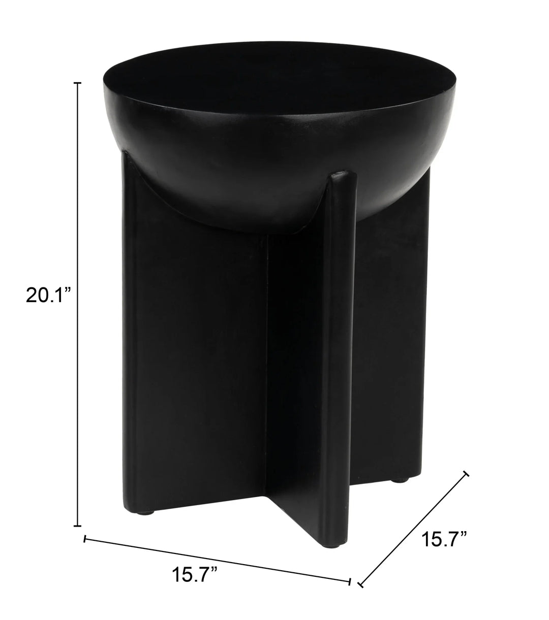 Tume Side Table Black - AmericanHomeFurniture