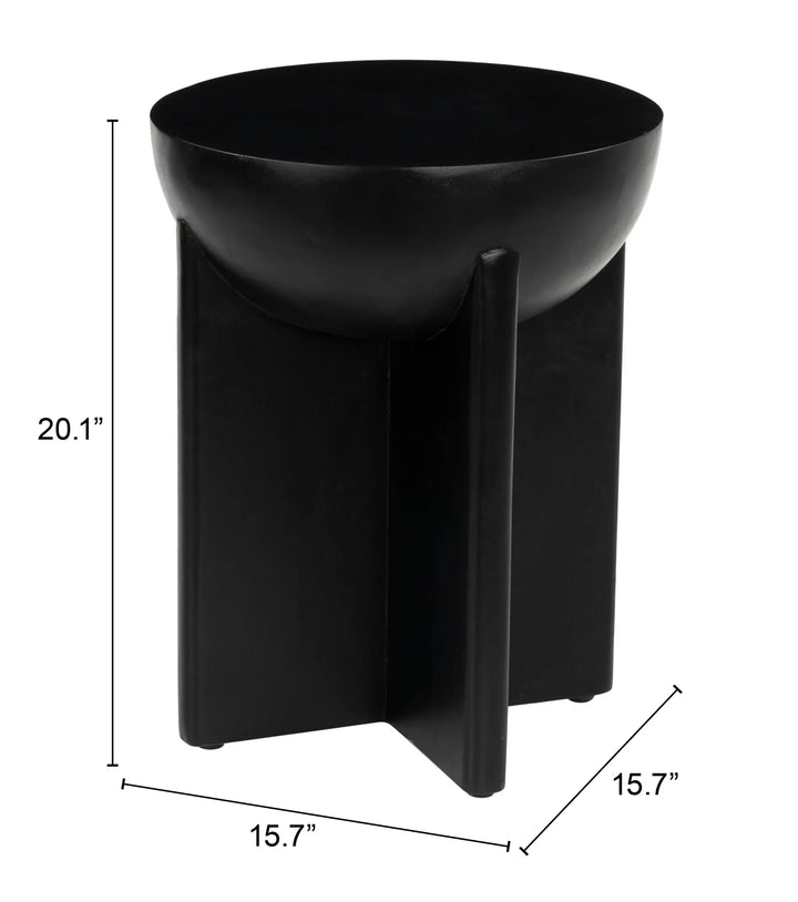 Tume Side Table Black - AmericanHomeFurniture