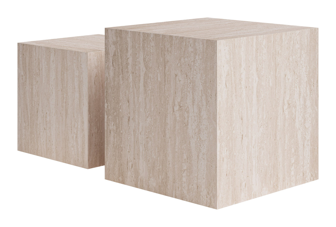 Cambro Coffee Table Set (2-Piece) Stone Beige - 111084