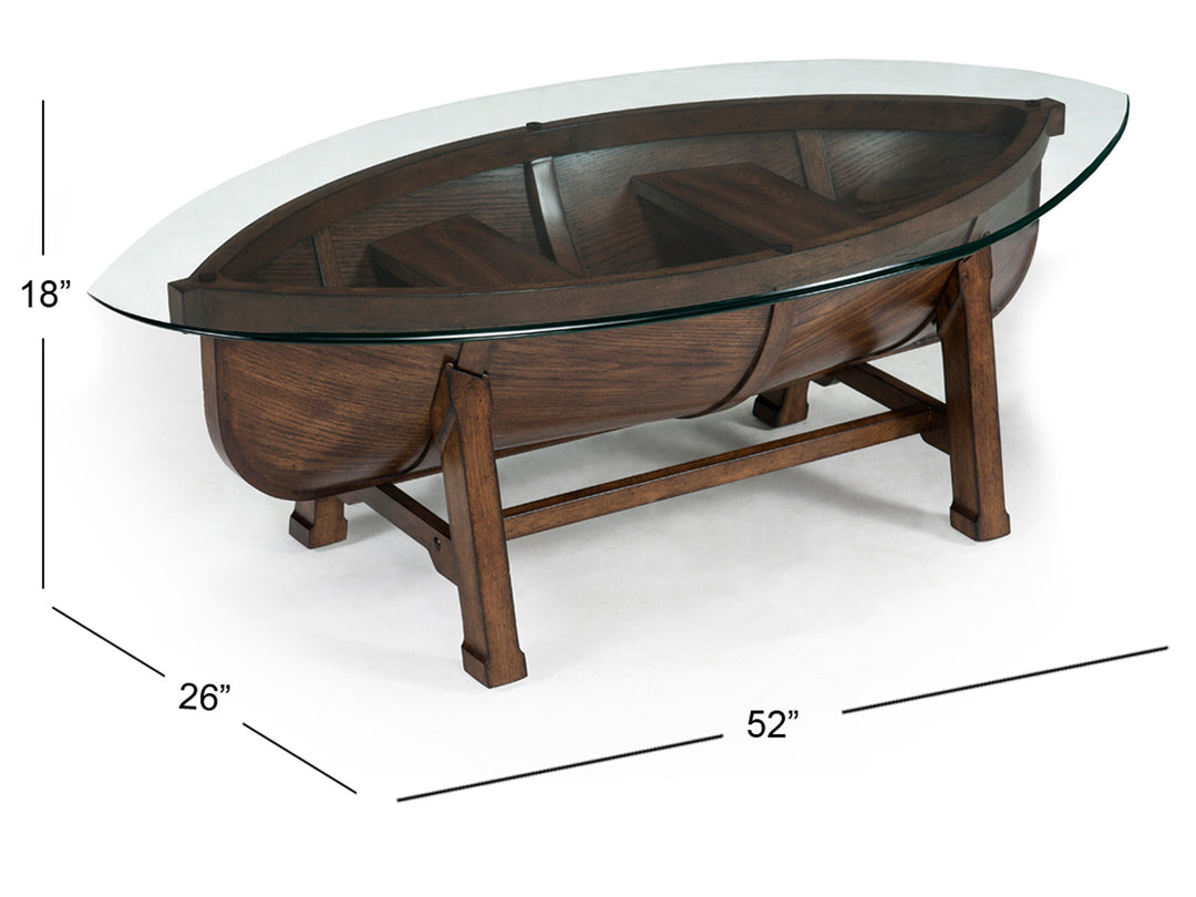 Beaufort Dark Oak Oval Cocktail Table - T2214-47