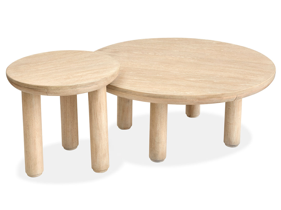 Sunset Cove Sanibel Brown Nesting Cocktail Table With Casters - T5783-52