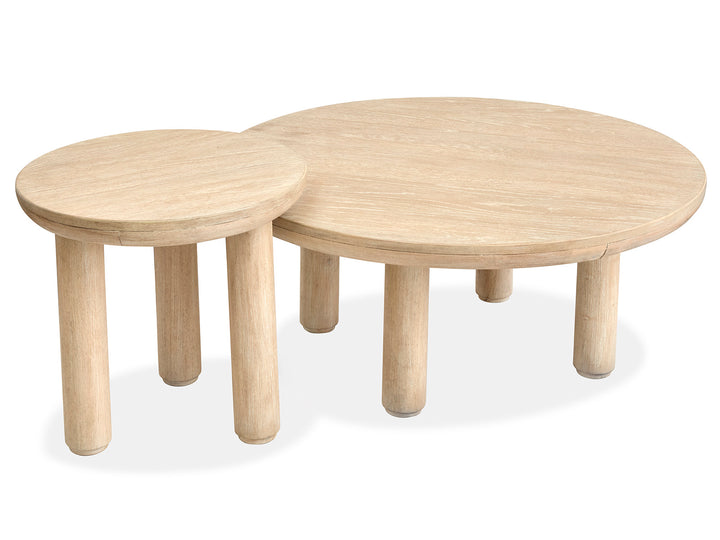 Sunset Cove Sanibel Brown Nesting Cocktail Table With Casters - T5783-52