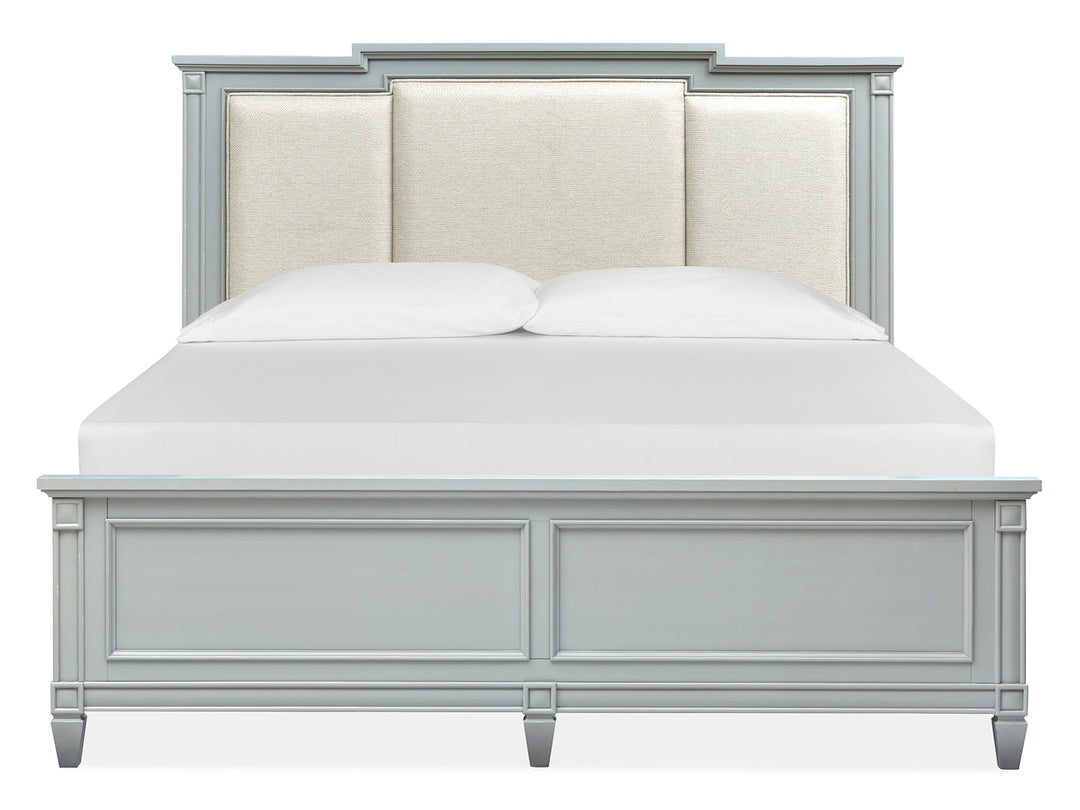 Glenbrook Pebble California King Upholstered Panel Bed - B5668-75