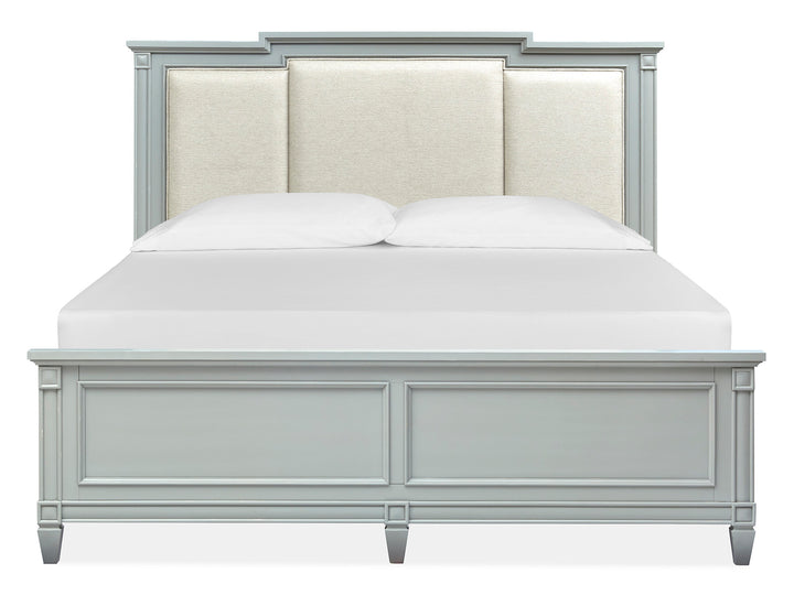 Glenbrook Pebble California King Upholstered Panel Bed - B5668-75