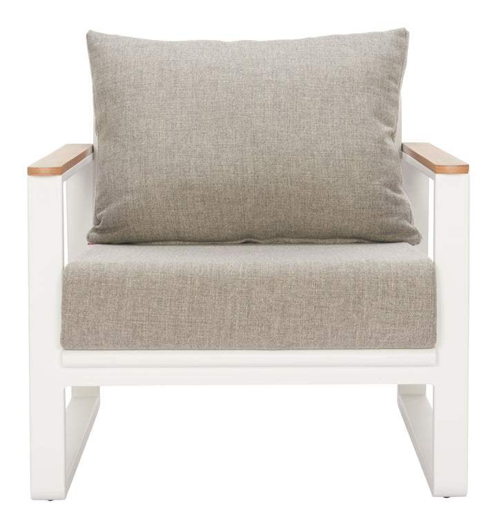 Welt Armchair Taupe & White