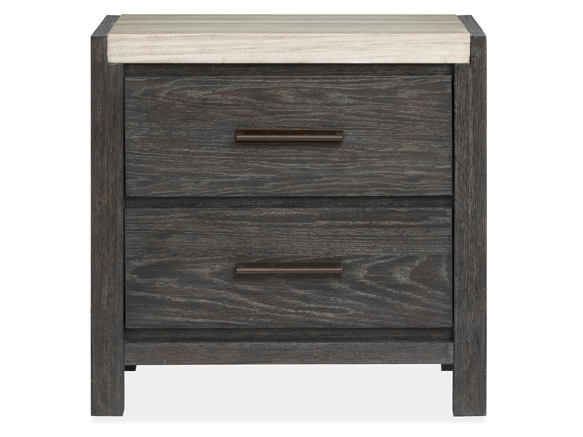 Plum Creek Ravenwood Black Drawer Nightstand - B5990-01