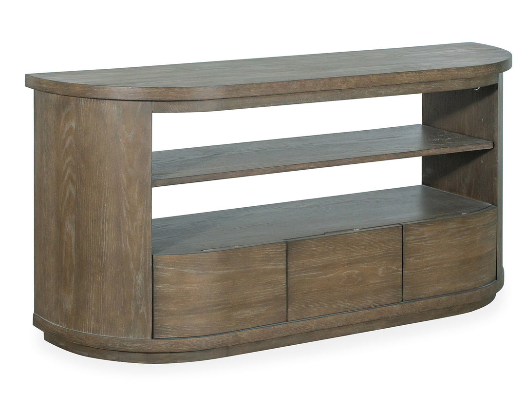 Bosley Lt. Brown Porpoise Demilune Console - T5693-75