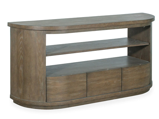 Bosley Lt. Brown Porpoise Demilune Console - T5693-75