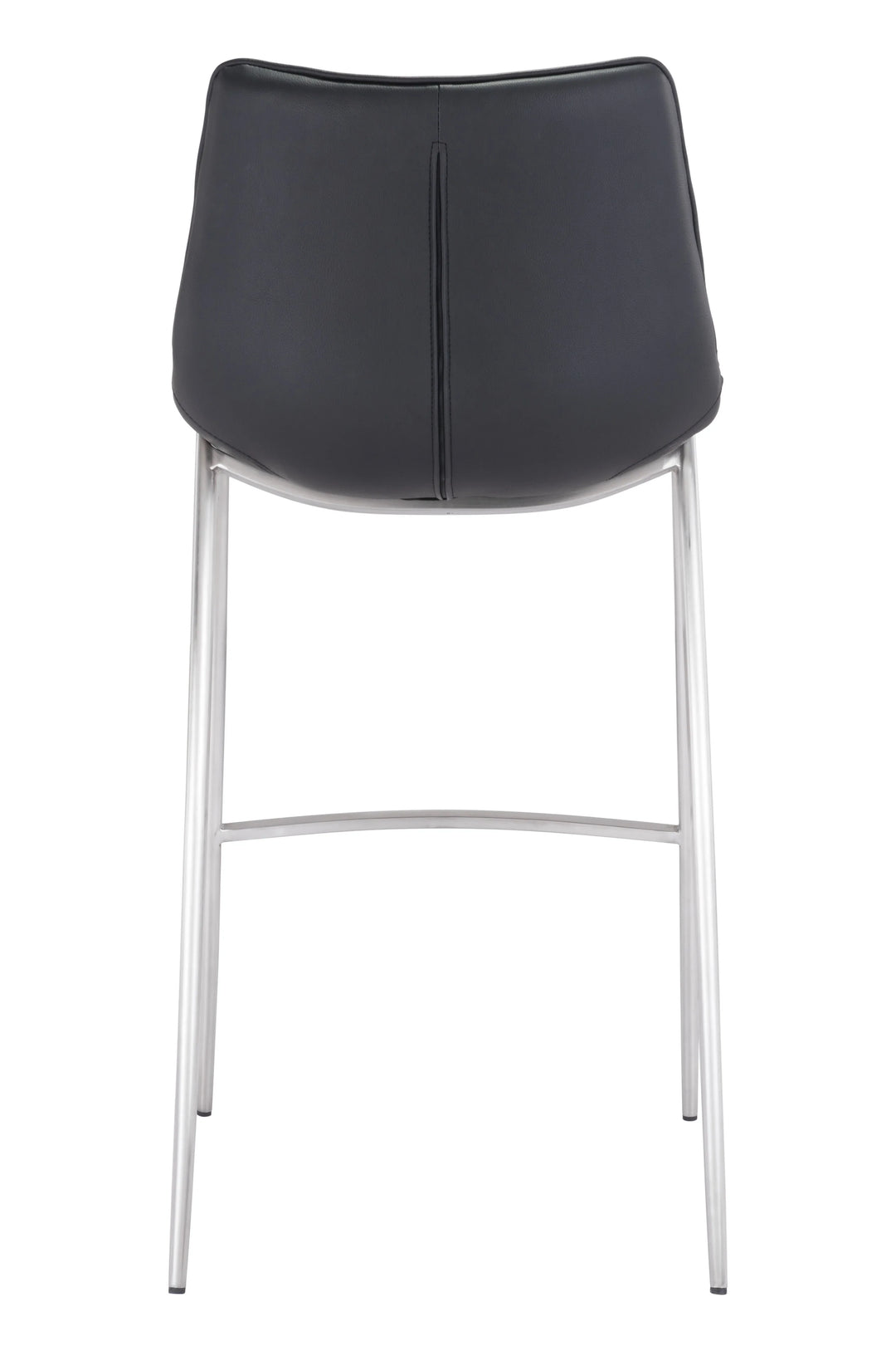 Magnus Barstool (Set of 2) Black & Silver - AmericanHomeFurniture