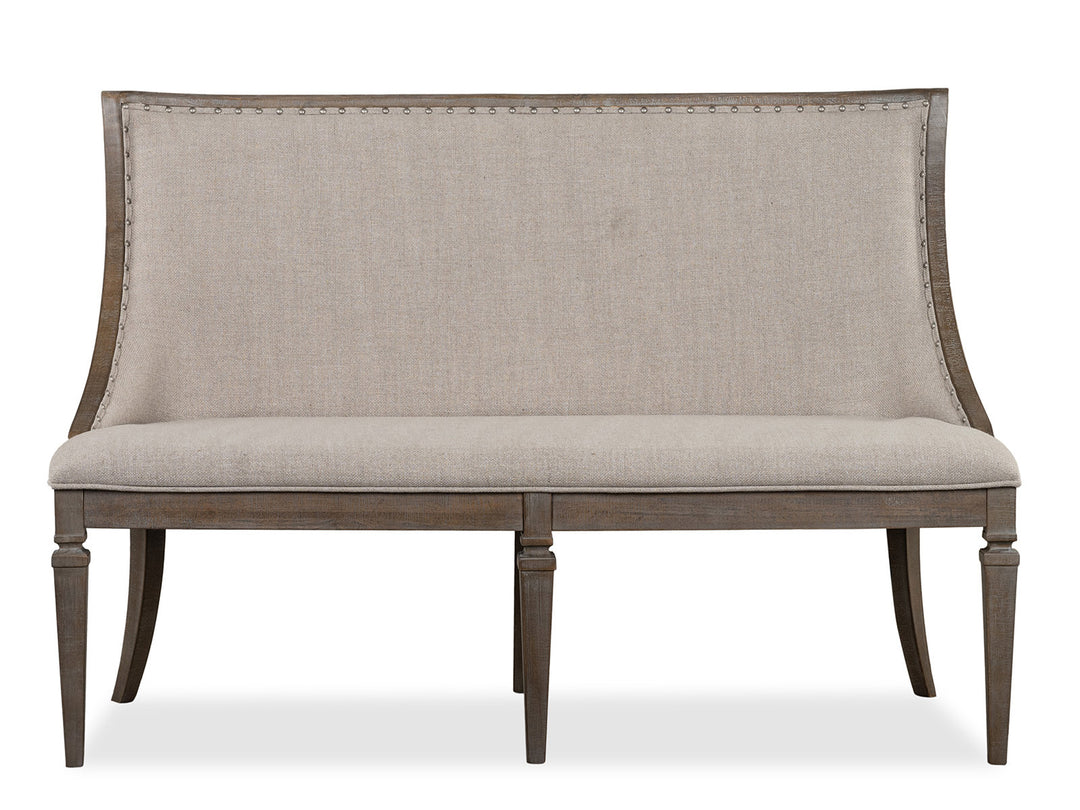 Lancaster Dovetail Grey Upholstered Bench - D4352-78