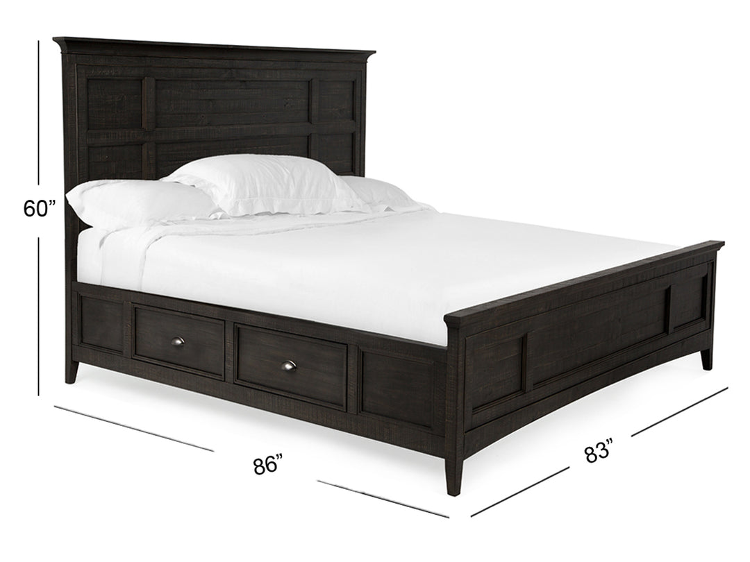 Westley Falls Graphite King Panel Storage Bed - B4399-65