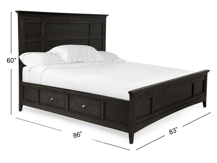 Westley Falls Graphite King Panel Storage Bed - B4399-65