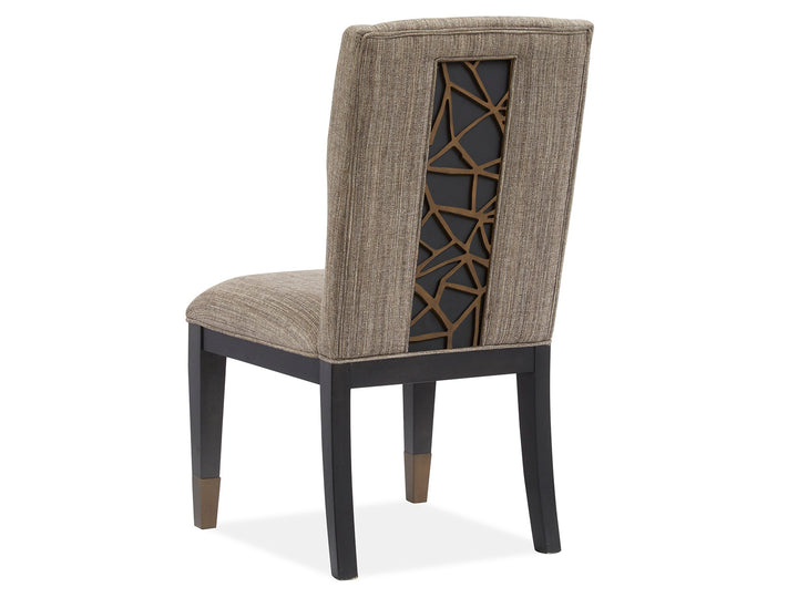 Ryker Nocturn Black And Coventry Grey Upholstered Host Chair - Set of 2 - D5013-66