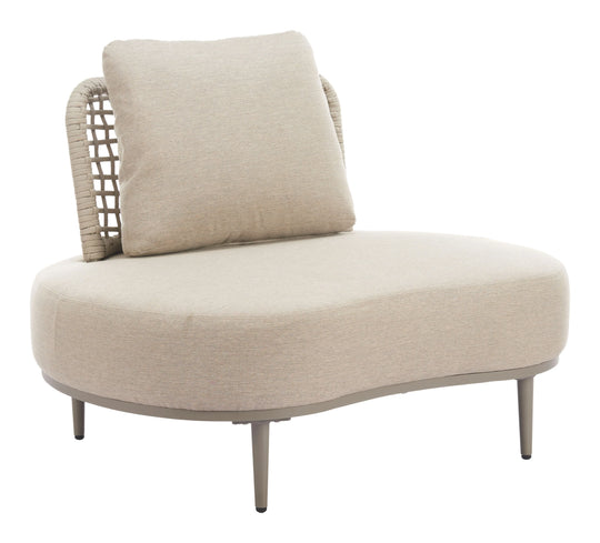 Zuo Ruhe Accent Chair Beige OUTDOOR CHAISE LOUNGES