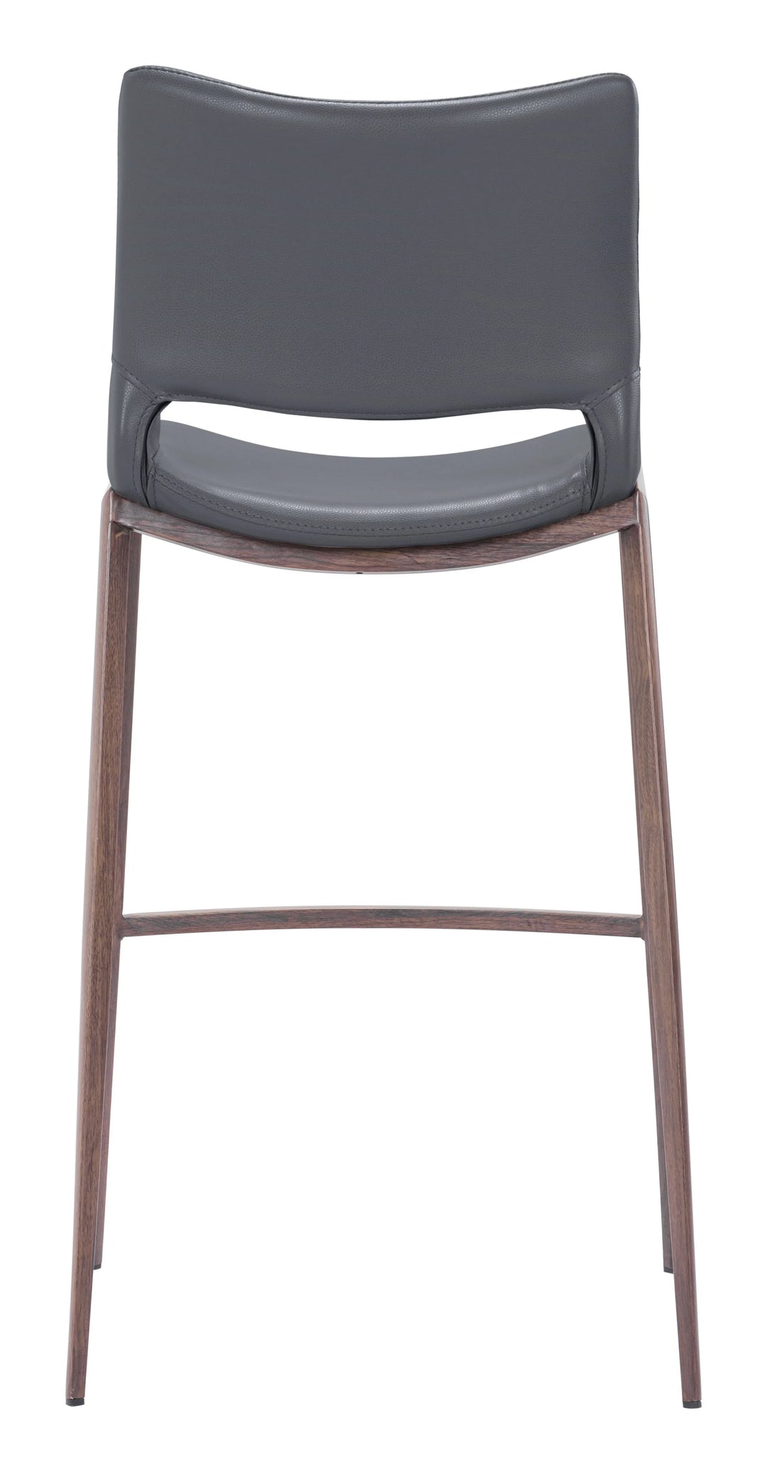 Ace Barstool (Set of 2) Dark Gray & Walnut - AmericanHomeFurniture