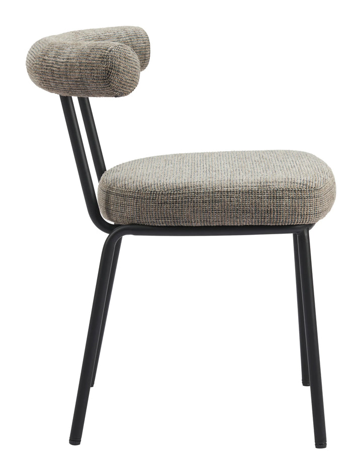 Kede Dining Chair (Set of 2) Green Tweed - AmericanHomeFurniture