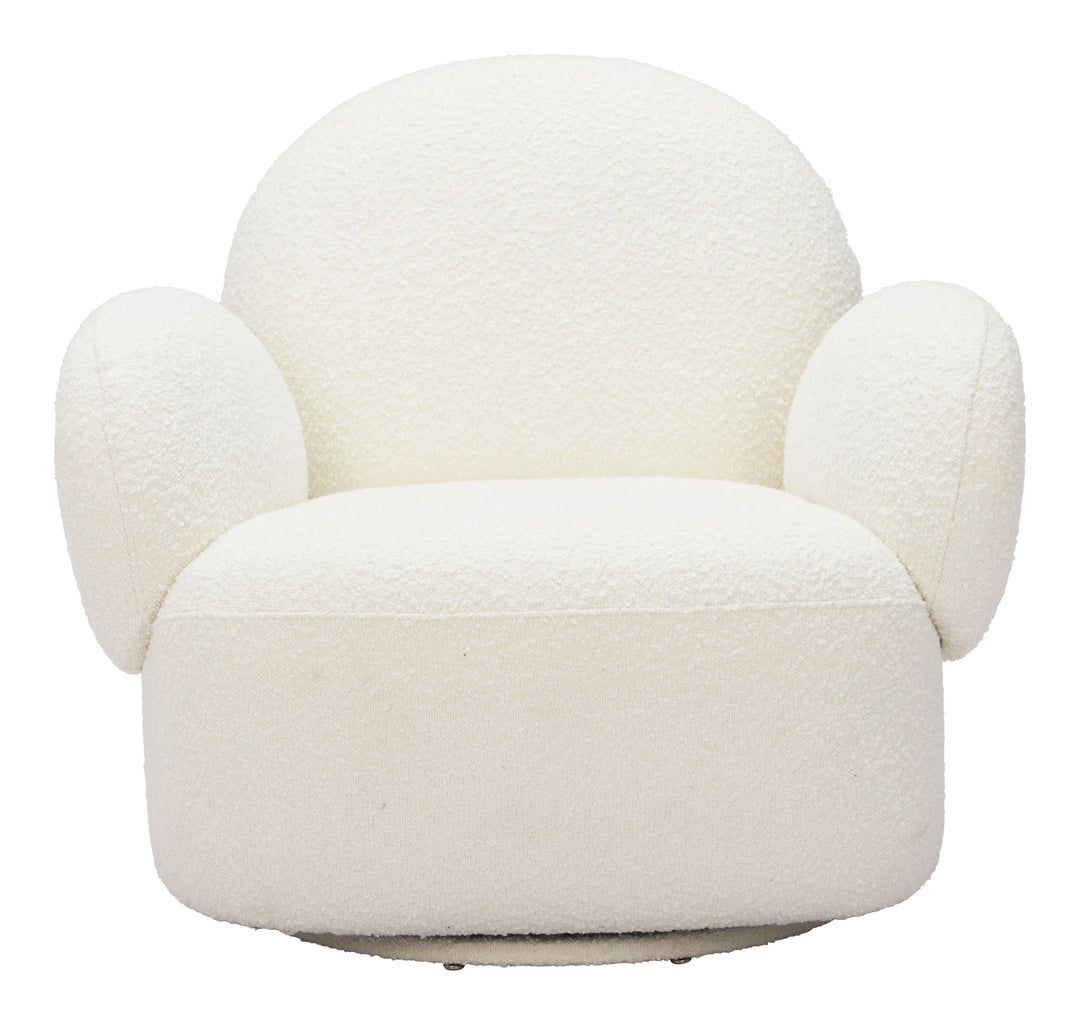 Pilka Swivel Chair White - AmericanHomeFurniture
