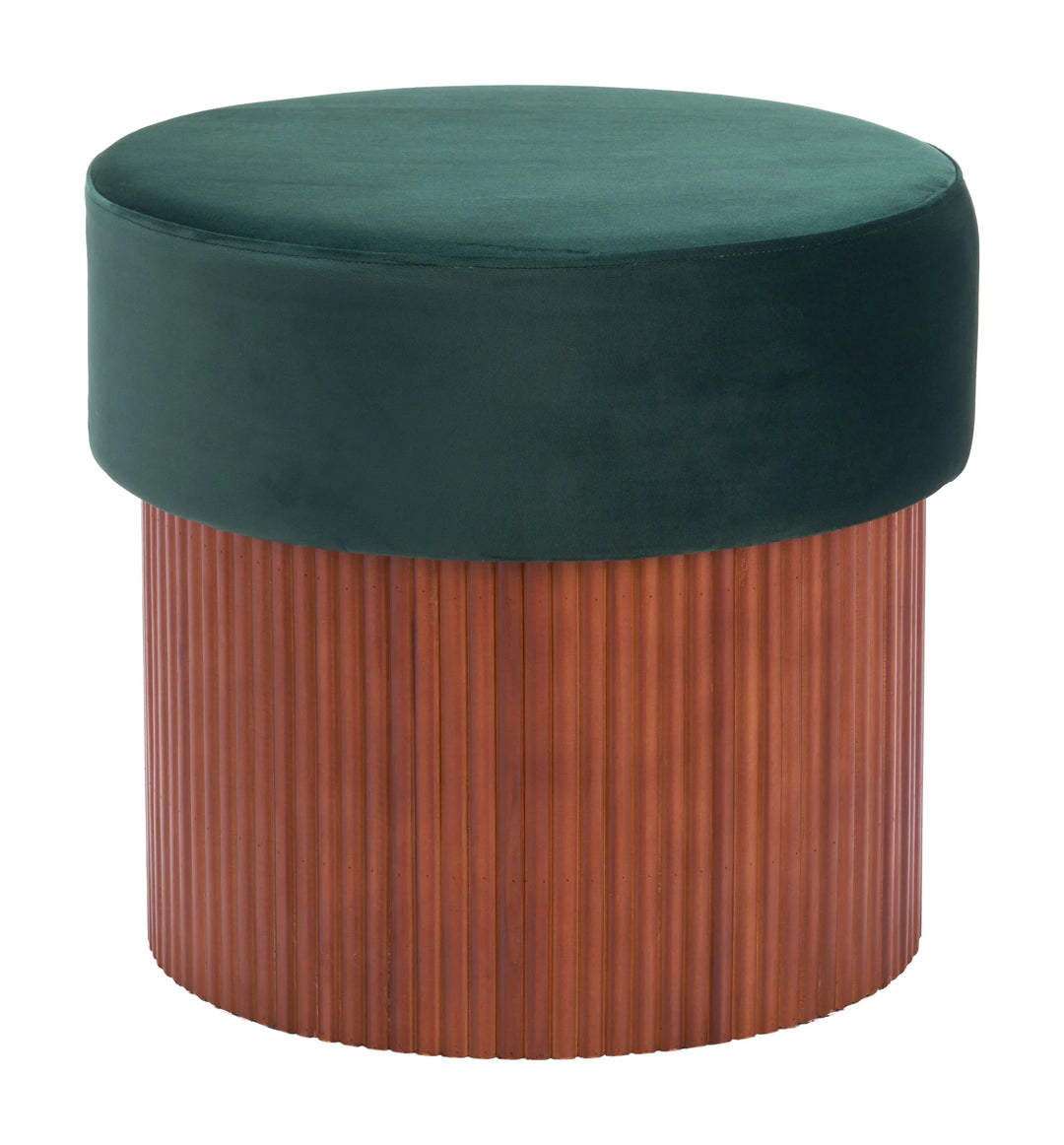 Boto Storage Ottoman Green - AmericanHomeFurniture