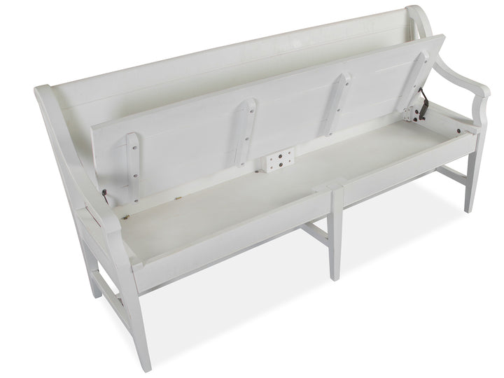 Heron Cove Chalk White And Dovetail Grey Bench - D4400-79