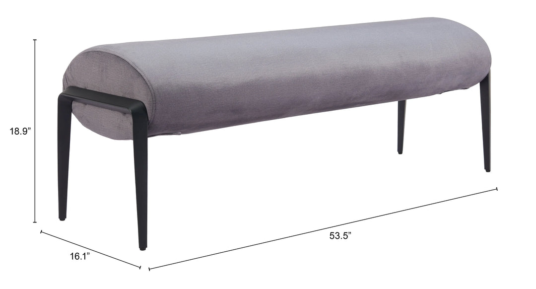 Glatt Bench Gray - AmericanHomeFurniture